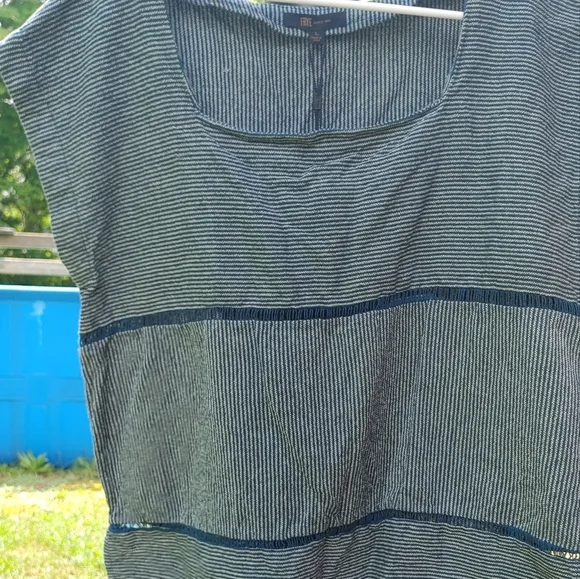 Frye shell top Total Eclipse railroad Stripes size large NWT - Picture 3 of 7